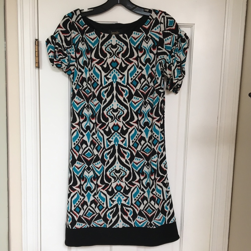 Laundry by Shelli Segal colorful shift dress, sz 4